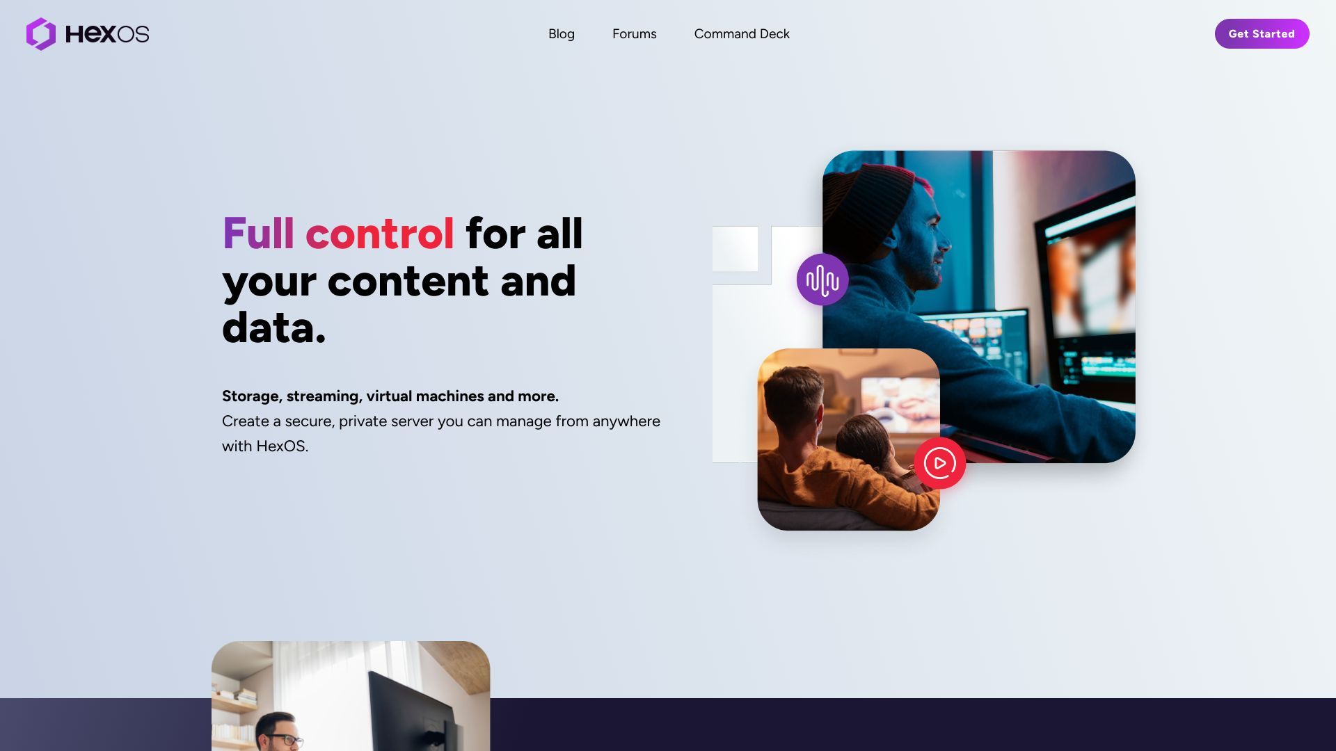 Full control for all your content and data.