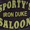 Sporty's Iron Duke Saloon Logo