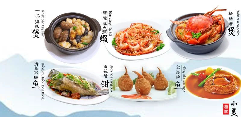 Thực đơn đa dạng tại nhà hàng Saigon Xiao Mei