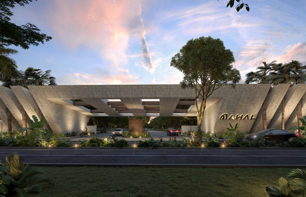Mahal Desarrollo Inmobiliario en Yucatán - Itzimna Real Estate Pórtico de acceso residencial en Mahal, Yucatán - Desarrollo inmobiliario en venta por Itzimna Real Estate