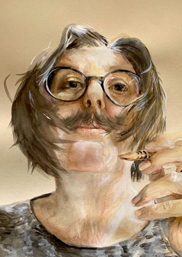 Portrait of artist Lynda Bell-Mann