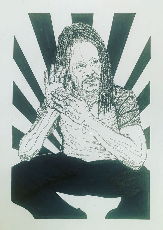 Portrait of artist Carl Hopkins
