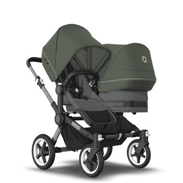 Bugaboo-Donkey-5-Duo-Graphite-Grey-Melange-Forest-Green