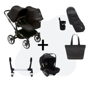 Bugaboo Donkey 5 Duo Essential Bundle - Graphite - Midnight Black