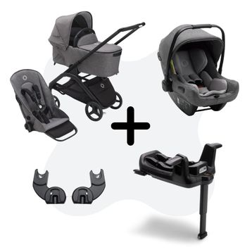 Bugaboo Dragonfly 3-in-1 Bundle Black-Grey Melange