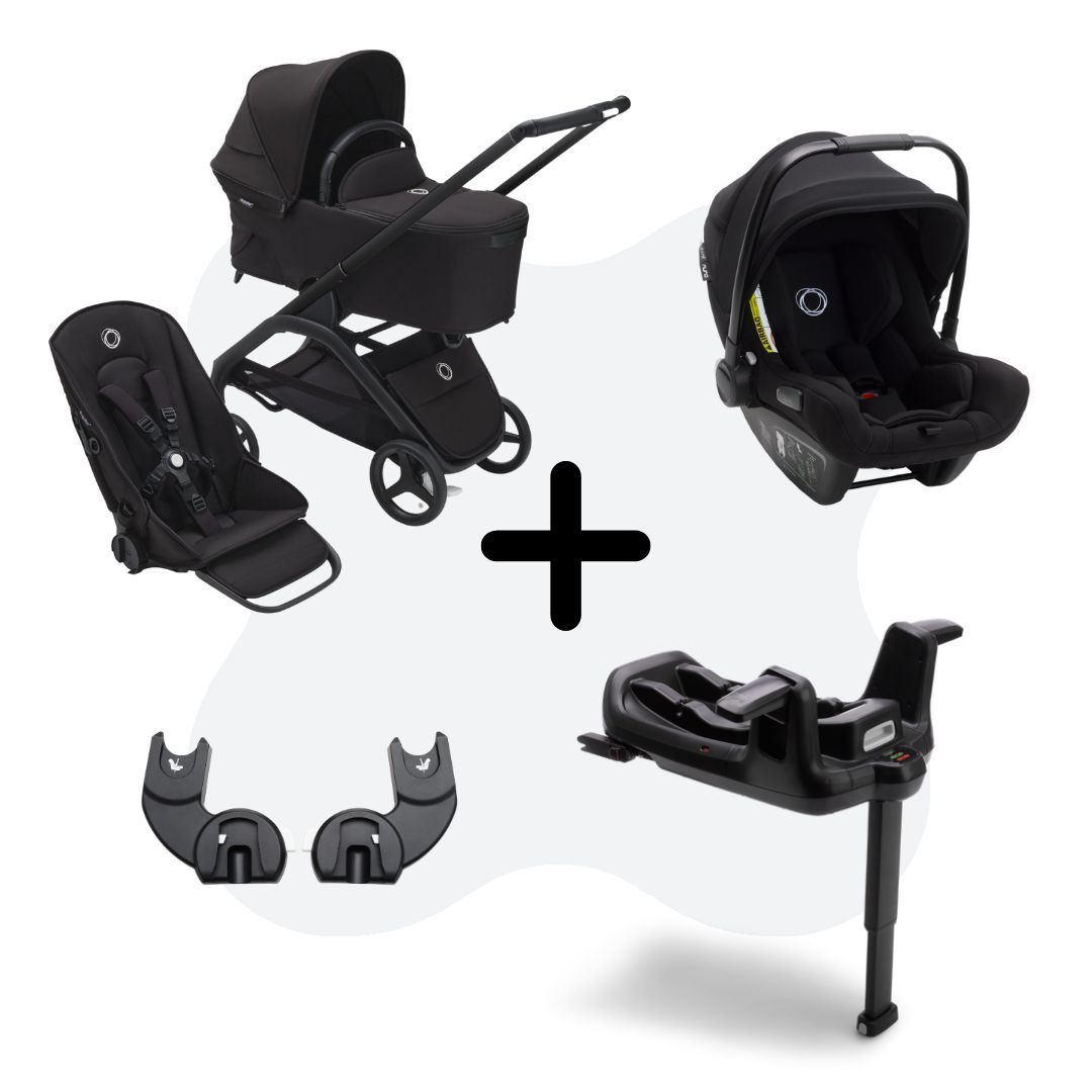 Bugaboo Dragonfly 3 in 1 Bundel Black Midnight Black