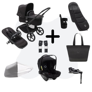 Bugaboo Fox 5 Newborn Bundle Black - Midnight Black