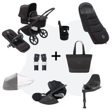 Bugaboo Fox 5 Newborn Bundle Black - Midnight Black - Cloud T