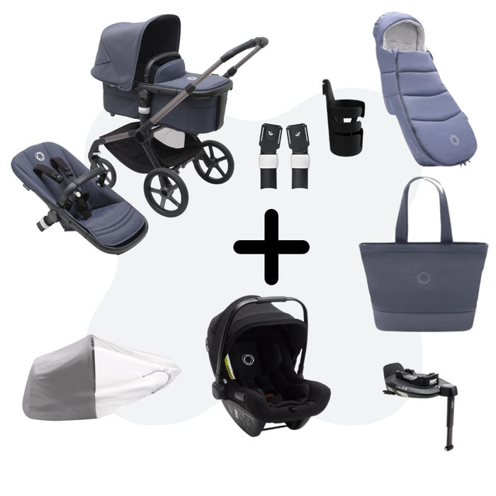  Bugaboo Fox 3 Complete Full-Size Stroller - The Most Advanced  Comfort Stroller -Black/Midnight Black-Misty White : Baby