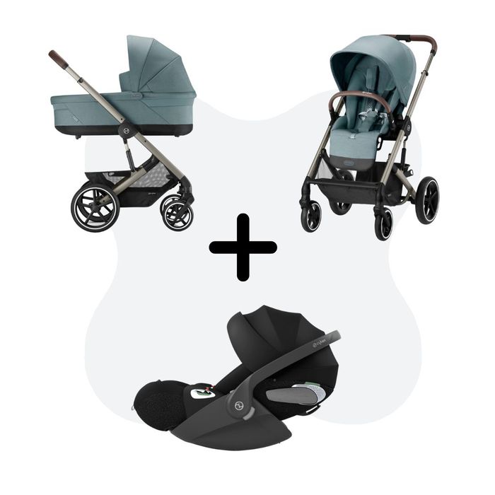 Cybex Balios S Lux Travelsystem Sky Blue - Taupe Frame 2023 met Cloud T