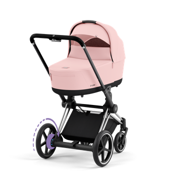 Cybex E-Priam 4 Peach Pink - Chrome Black Complete