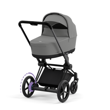 Cybex E-Priam 4 Mirage Grey - Matt Black Complete