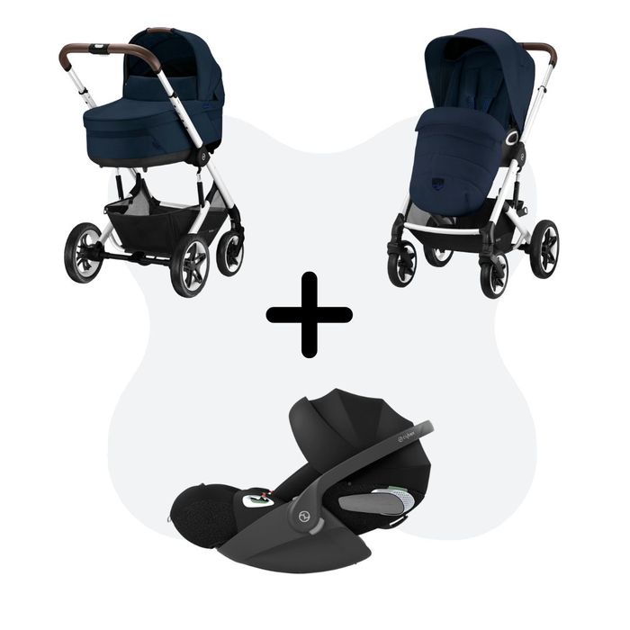 Cybex Talos S Lux Travelsystem Ocean Blue Silver Frame 2023 with Cloud T