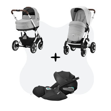 Cybex BALIOS S LUX - 2in1 pushchair with carrycot, Lava Grey, Silver frame  Lava Grey, Prams