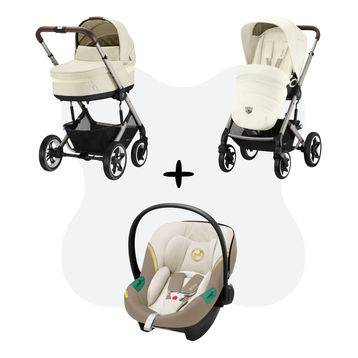 Cybex Talos S Lux Travelsystem Seashell Beige - Taupe Frame With Aton S2