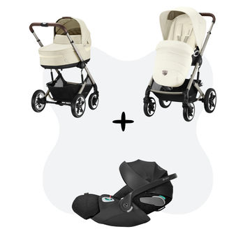 de eerste tanker Opiaat Cybex Talos S Lux Travelsystem Seashell Beige Taupe Frame 2023 met Cloud Z2