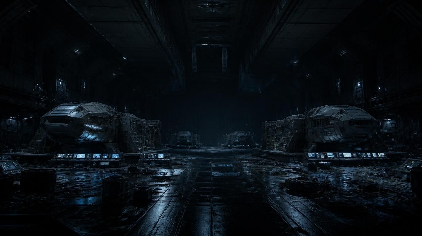 The interior of the hangar at Kahvan-Da