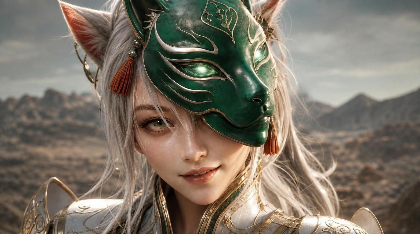 Yuki pushes her mask aside to watch the drone drop