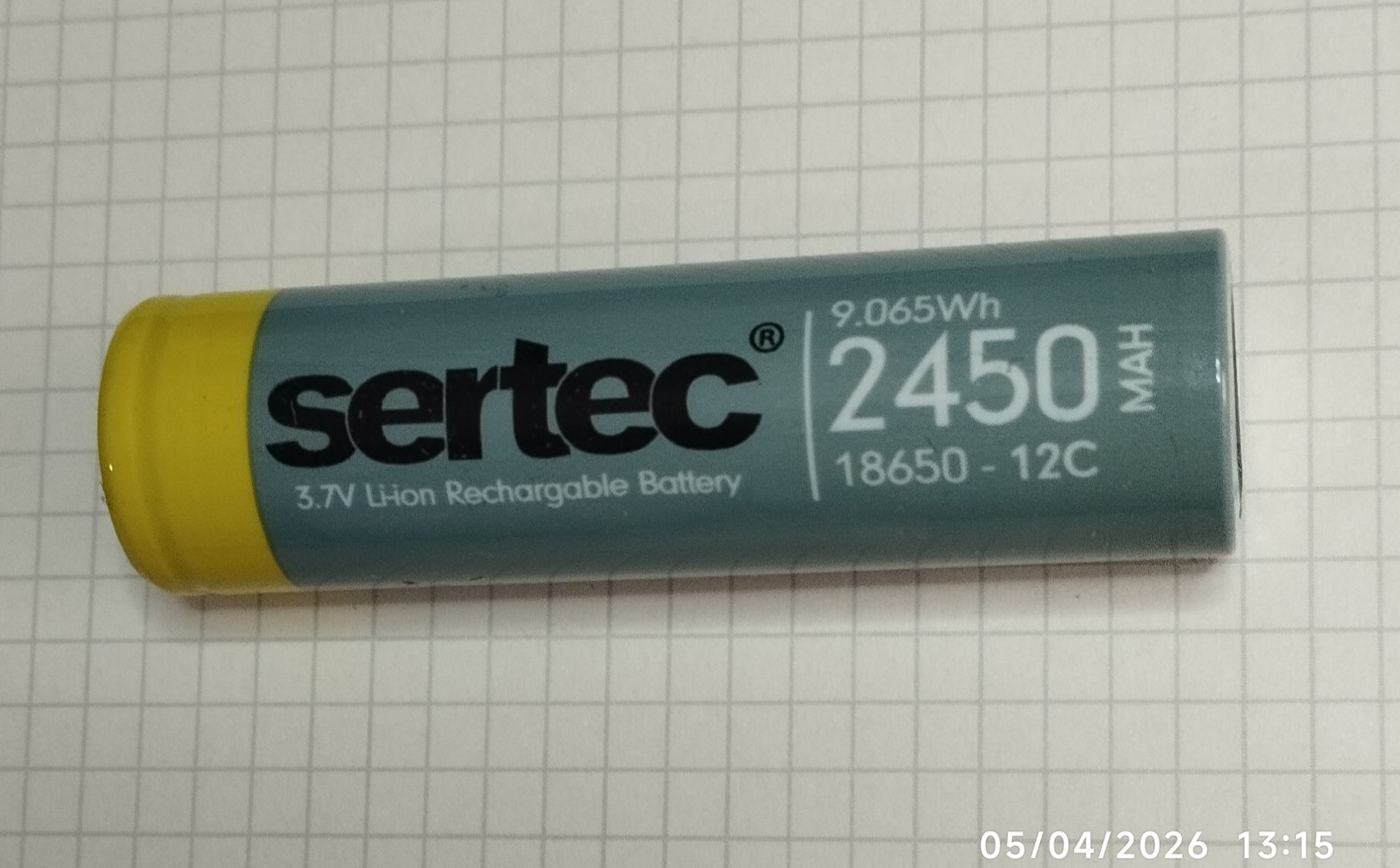 18650 li-ion batarya