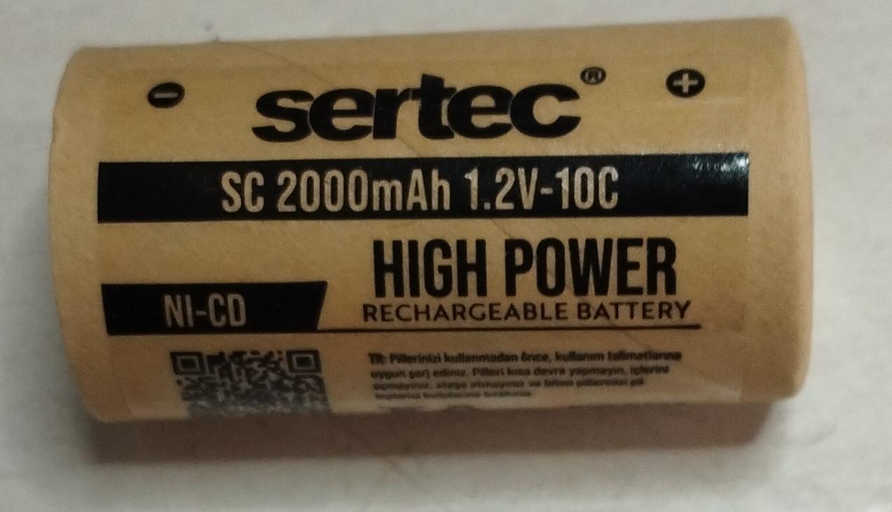 Sertec 1.2 Volt 2000 mAh  SC Boy  10c 