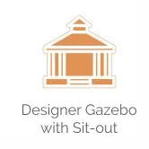 Designer gazebo with sit out