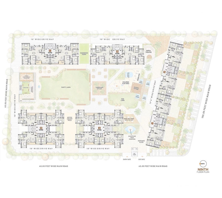 Ninth Floor Plan