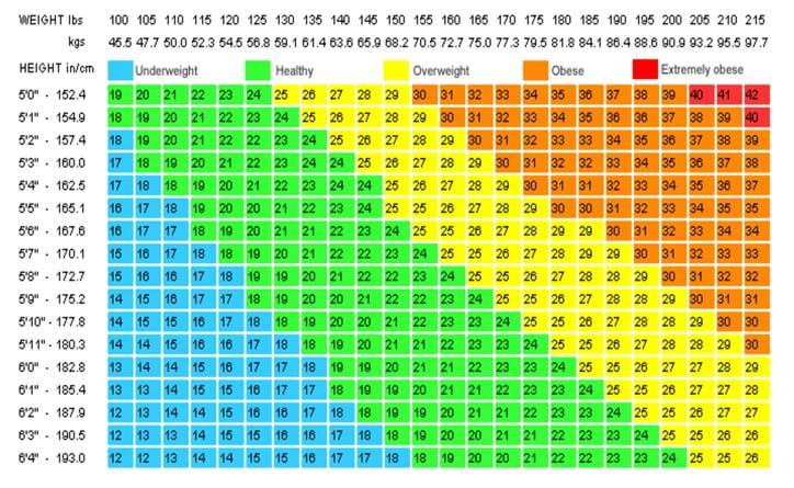 BMI chart