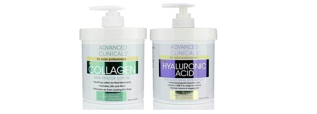 Advanced clinicals collagen cream and hyaluronic acid cream