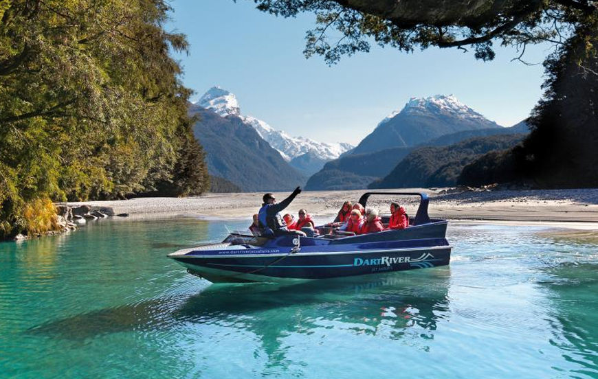 travellers in an adventure speedboat experience