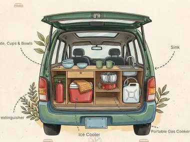 Campervan layout rear