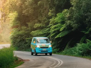 Mystery Machine on the road