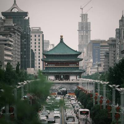 The bell tower in Xi'an