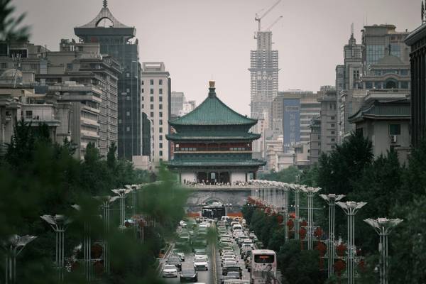 The bell tower in Xi'an