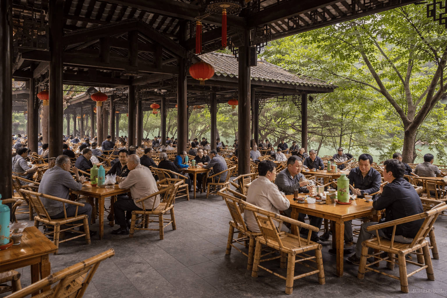 Tea in Peoples Park, Chengdu