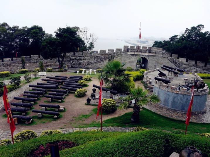 The cannons at Hulishan Fortress
