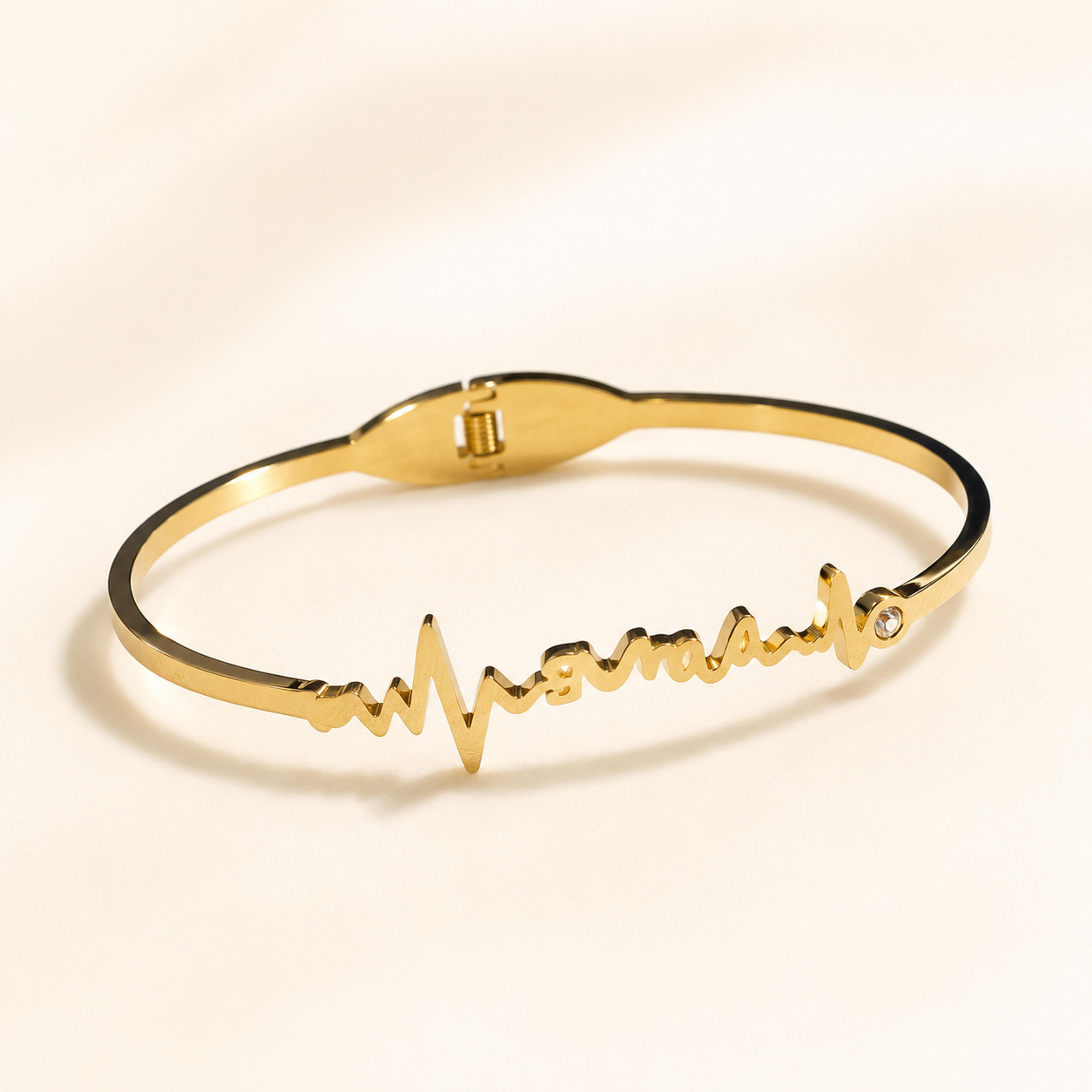 Vital "LOVE" Pulse Stainless Steel Bangle
