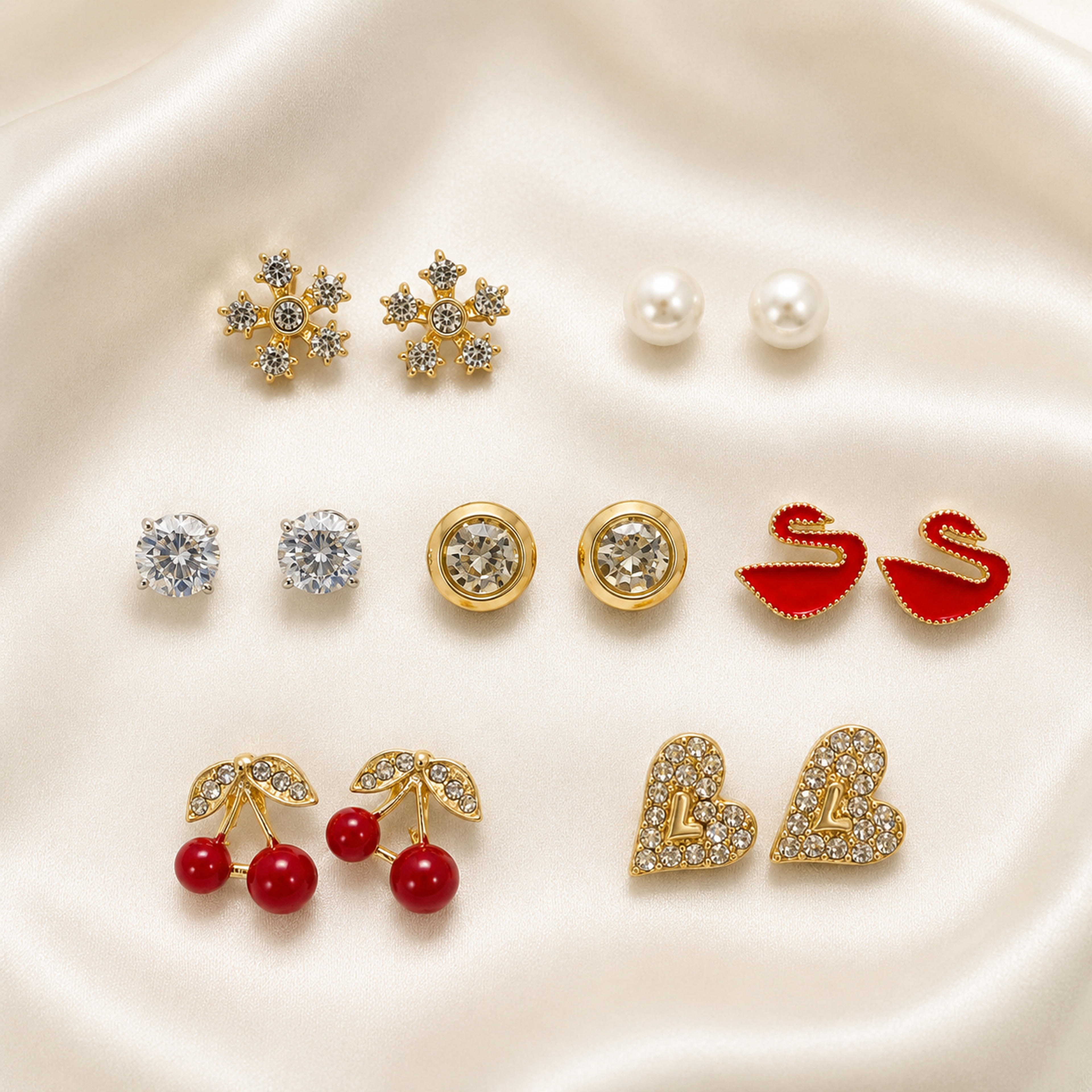 Mixed Radiance Stainless Steel Stud Set