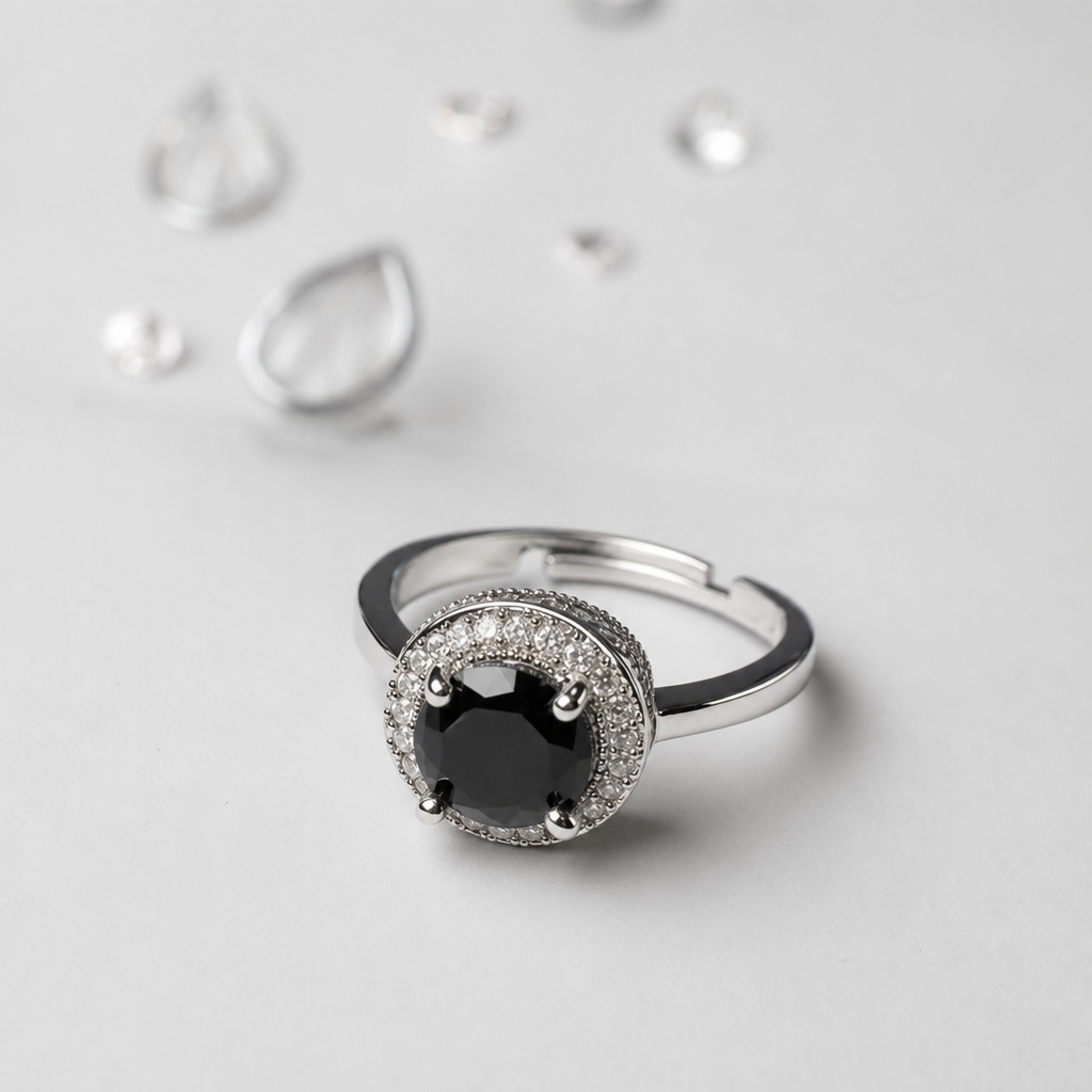 Midnight Halo Radiance Ring 