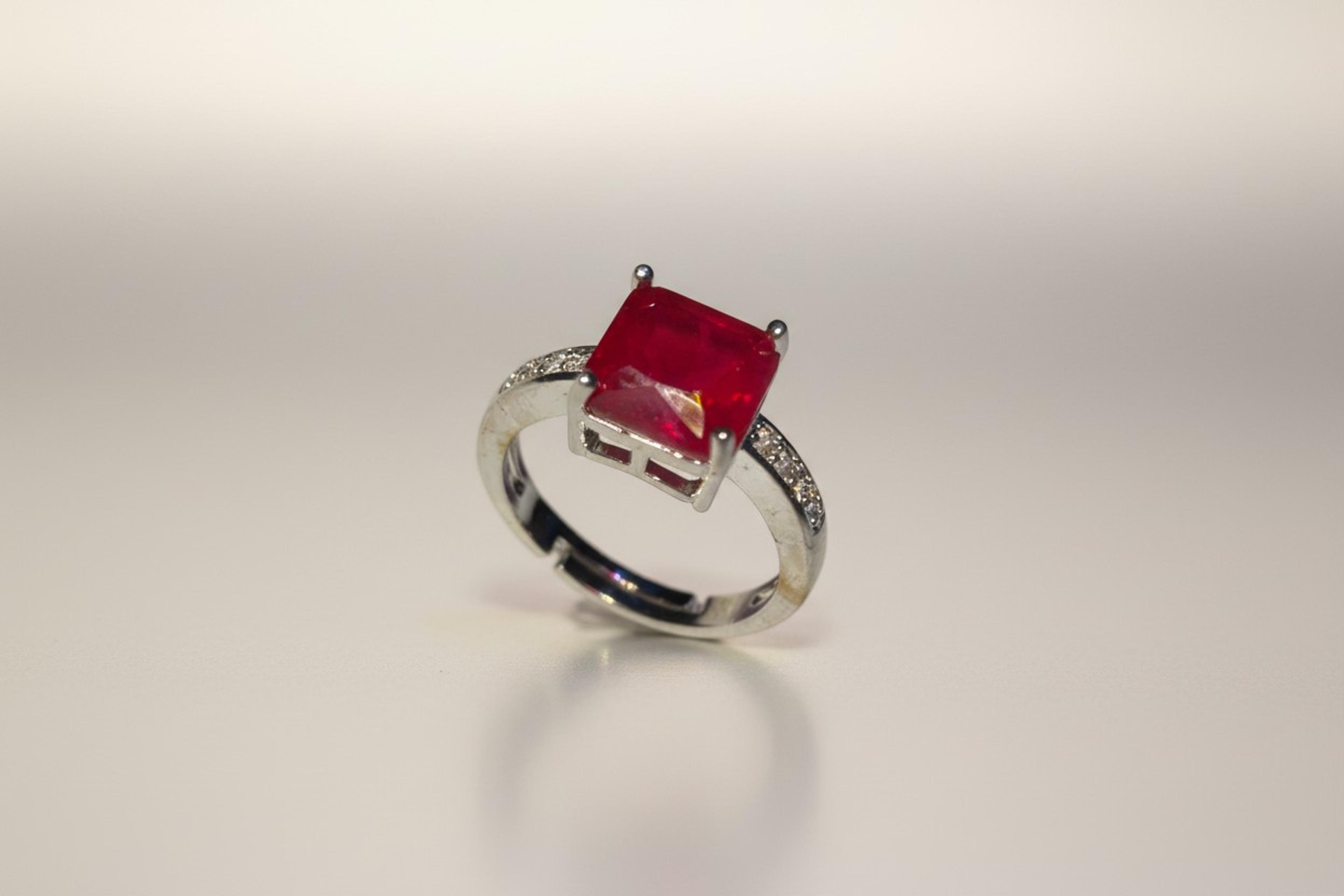 Ruby Red Square-Cut Ring