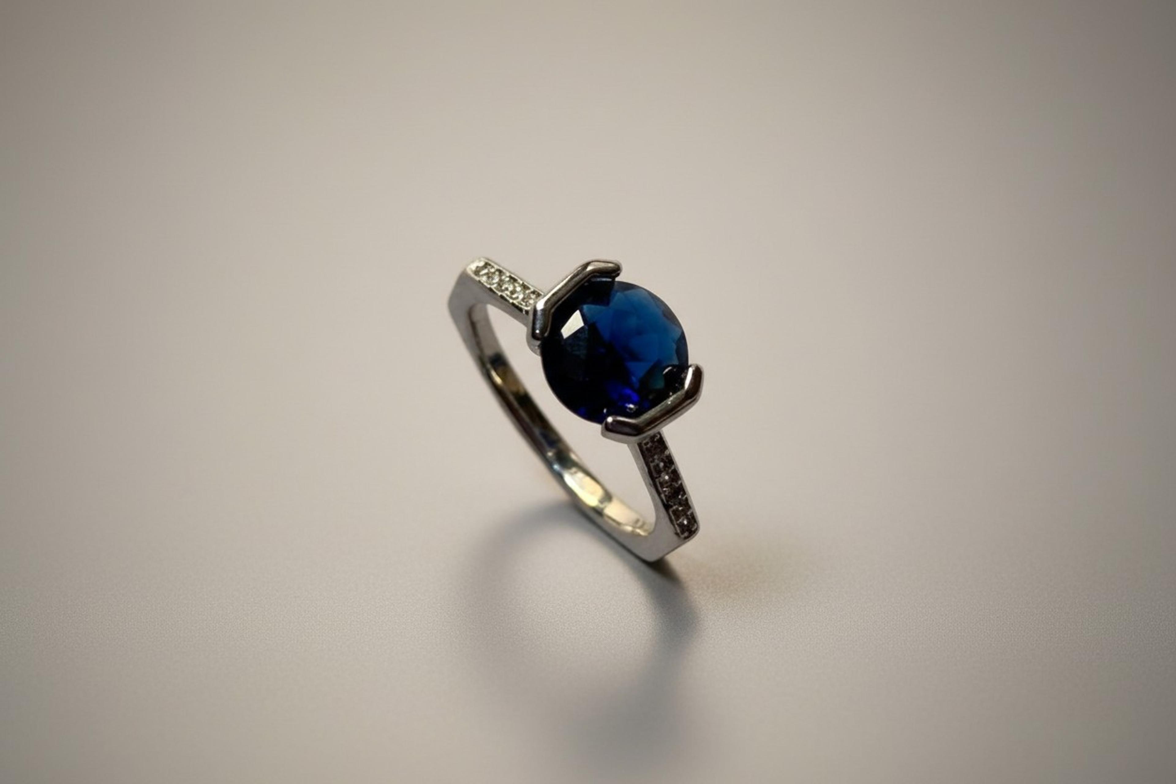 "Geo Lux" Hexagonal Sapphire Ring 