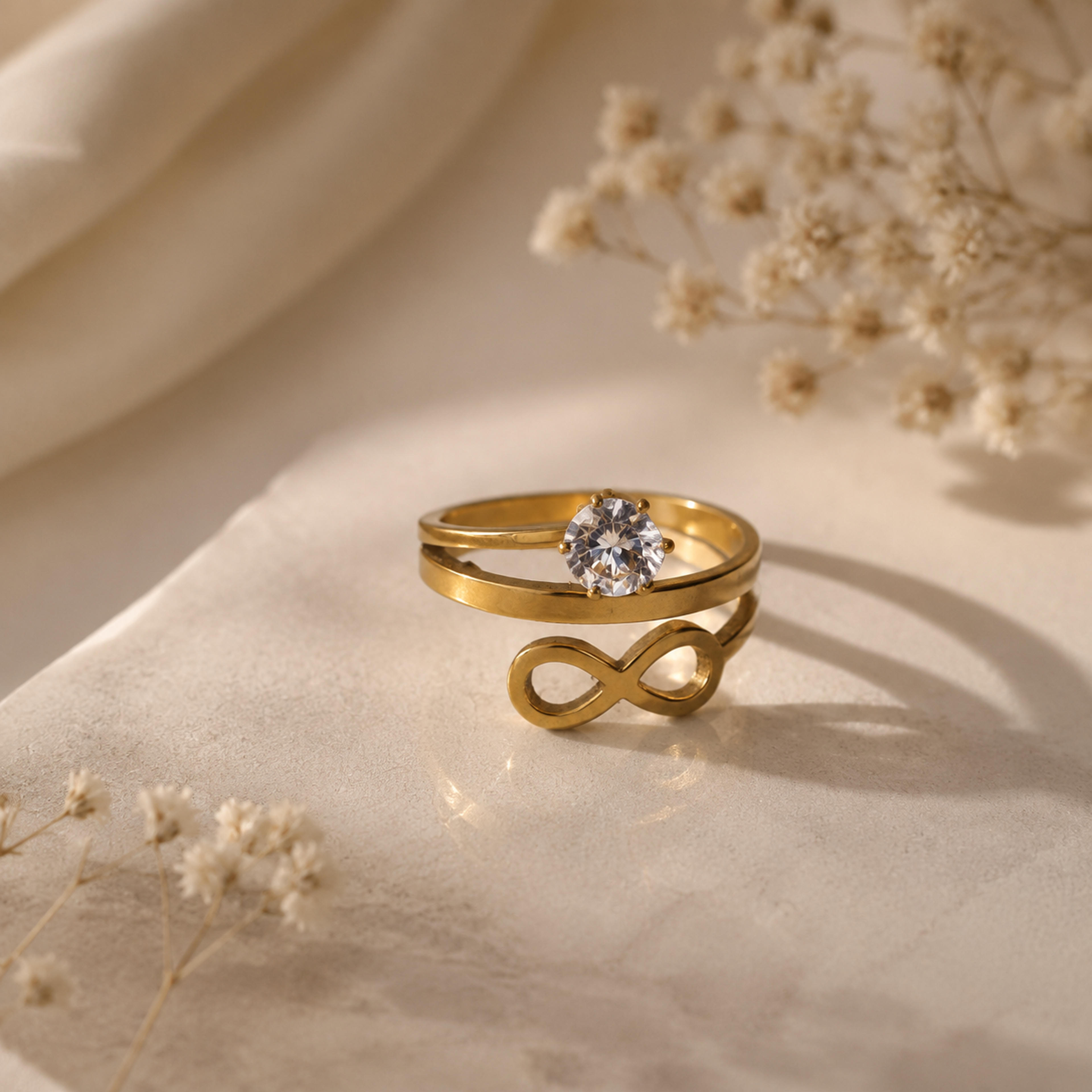 Infinity Charm Stainless Steel Ring