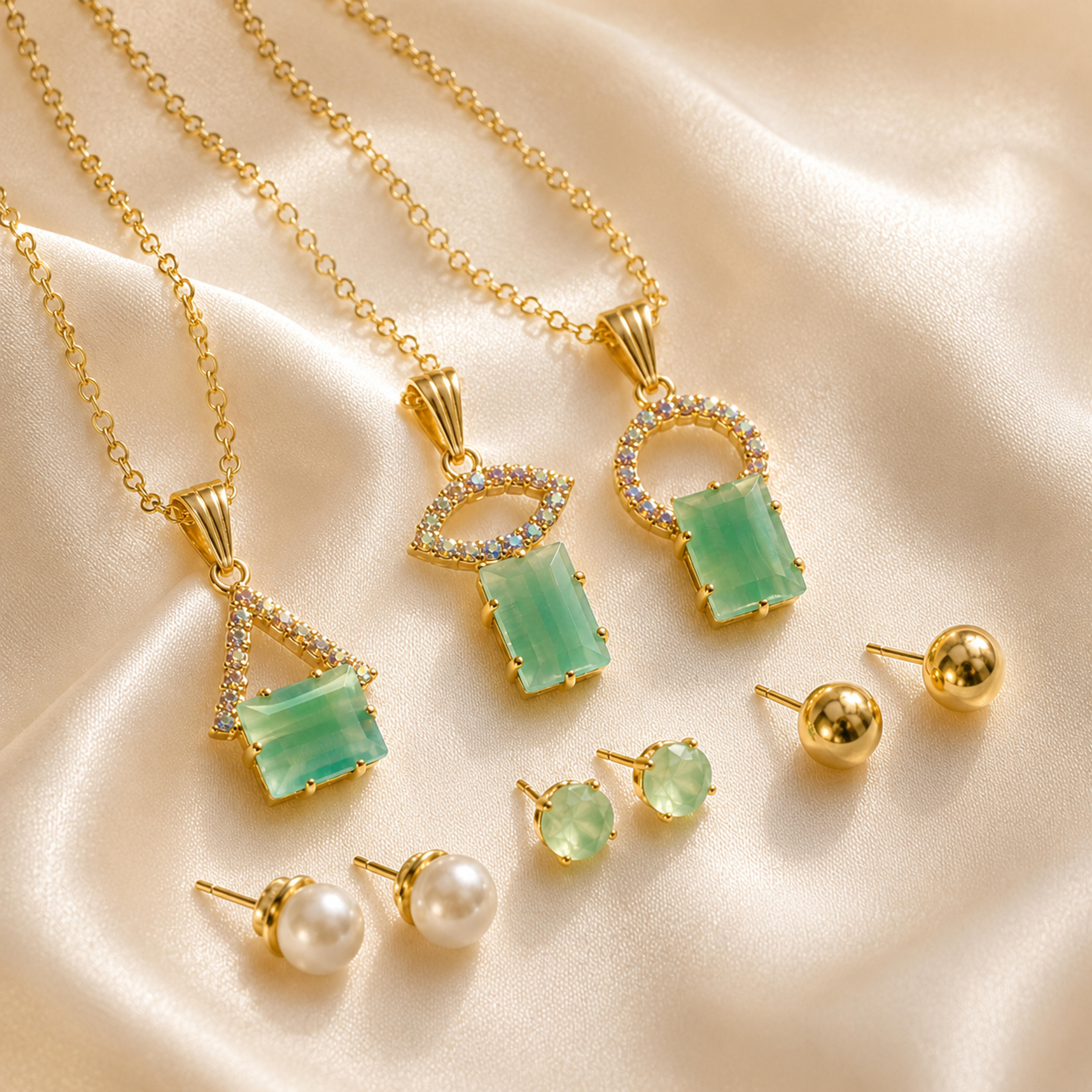 Mint Harmony 6-Piece Necklace & Earring Set