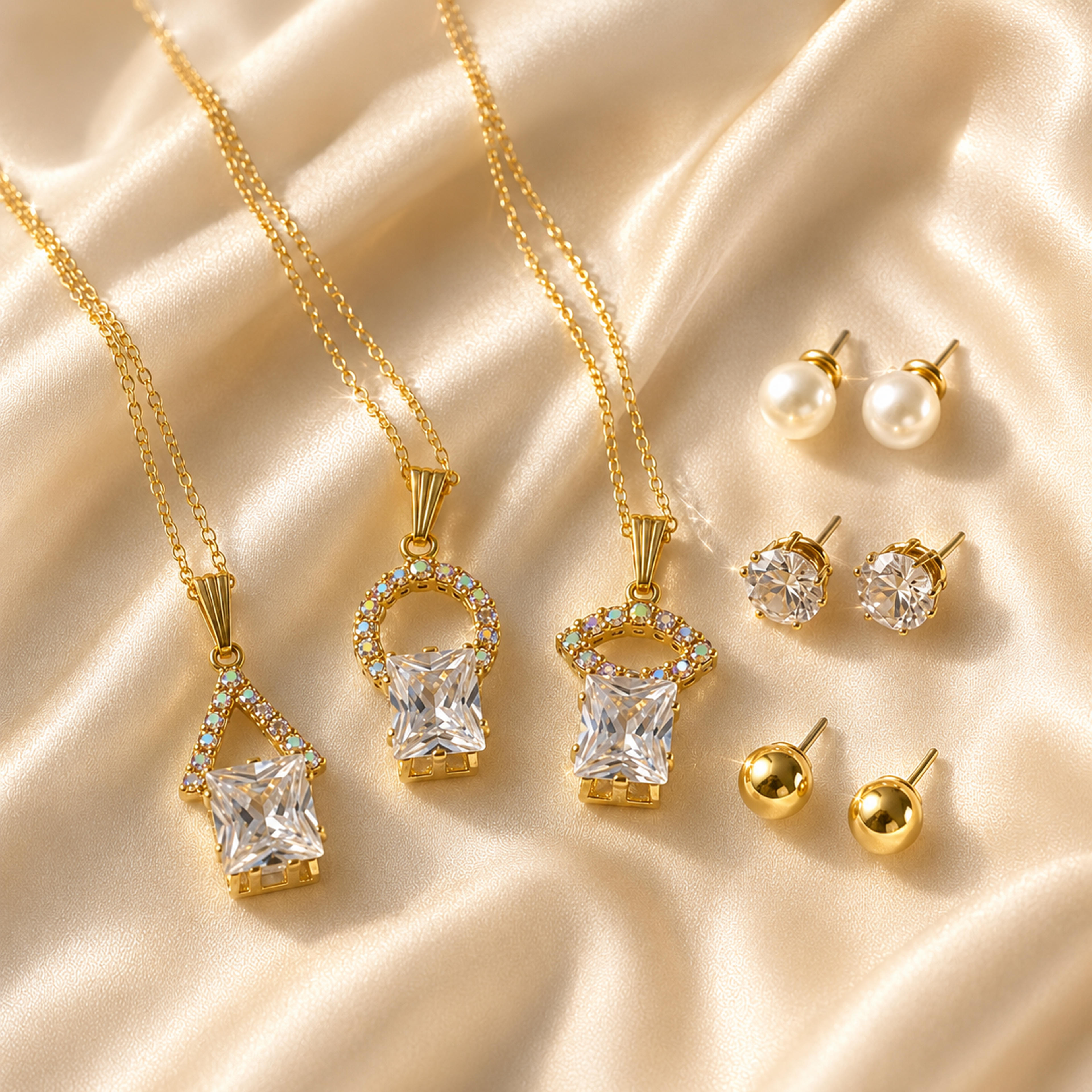 Stellar Eclipse Mixed-Metal 6-Piece Necklace & Earring Set