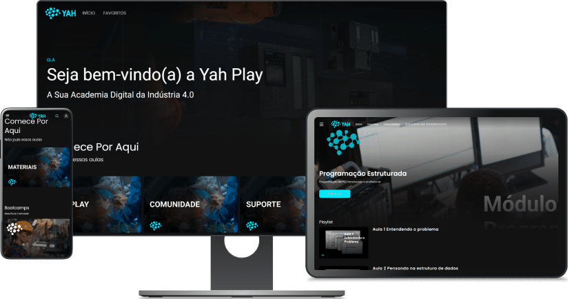 Plataforma de Ensino de Indústria 4.0 , Digital Skills e Automação Industrial Yah Play