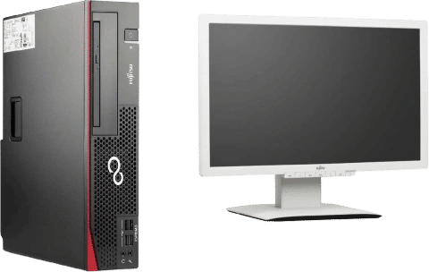 Pachet Calculator second hand Fujitsu Esprimo D757 / E85+ Intel Core i3-6100, 8GB DDR4, 256GB SSD + Monitor LED second hand Fujitsu Siemens B22W-6, 22 inch