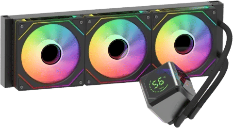 Cooler CPU AIO ProGaming IcePulse360, display digital cu senzori de temp CPU, GPU, 360mm, 3 Ventilatoare ARGB, 300W