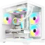 Pro Gaming Ambra White, Cube Tower, M-ATX, fara sursa, 5x ARGB FAN, Controller ARGB