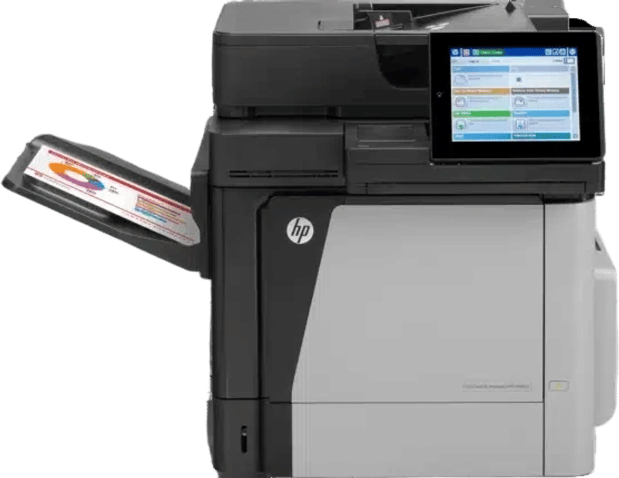 Color A4 second hand HP MFP M680, 45ppm, duplex