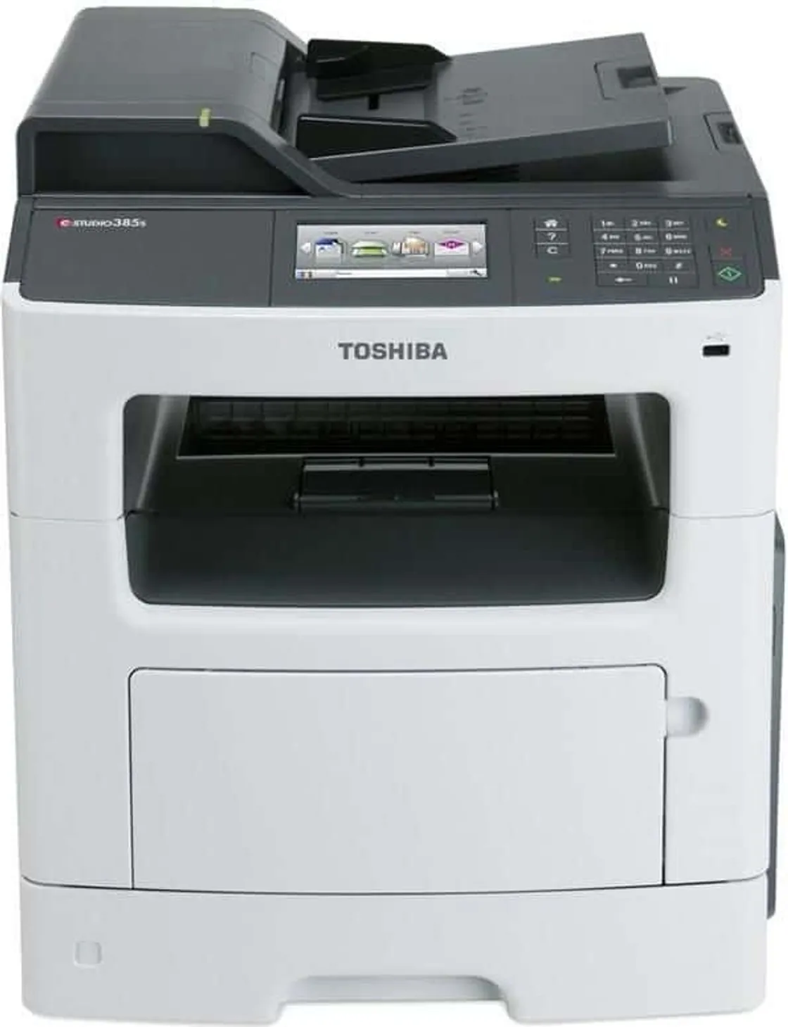 Multifunctionala second hand laser monocrom Toshiba E-Studio 385s, A4, duplex, retea, Cartus incarcat 100%