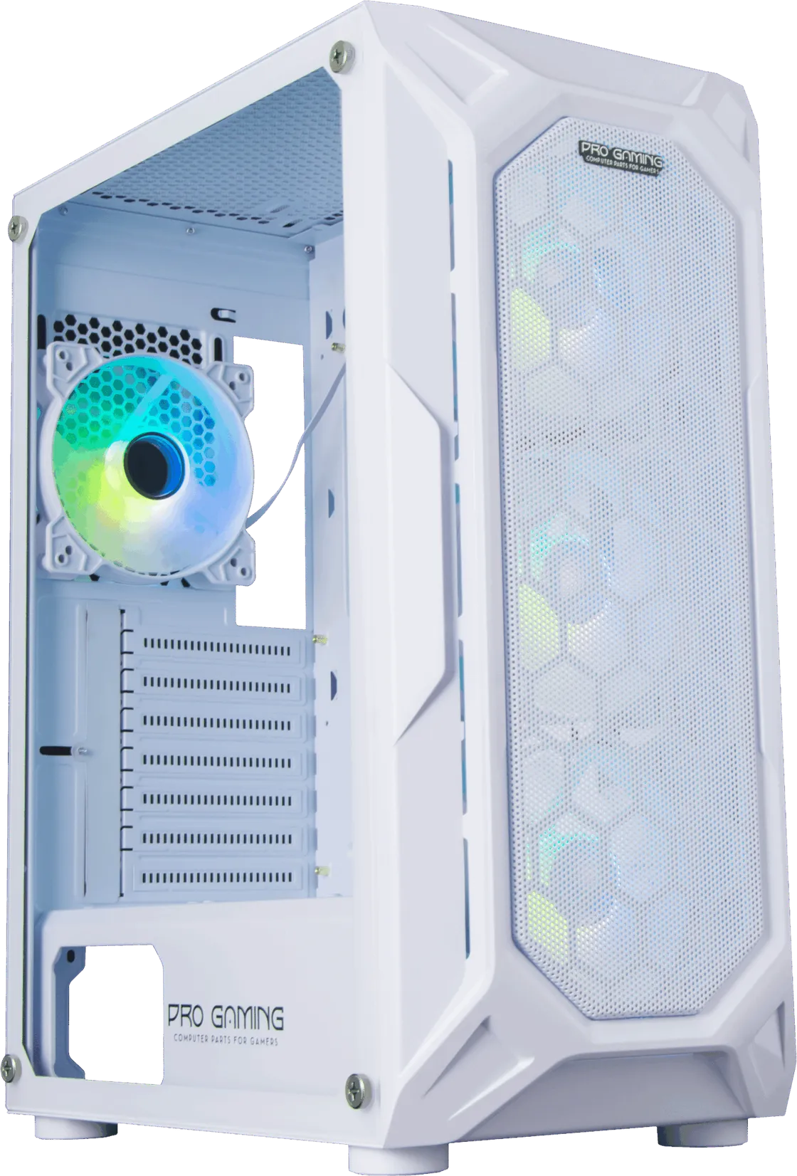 Carcasa Pro Gaming Hive White, Middle Tower, ATX, fara sursa